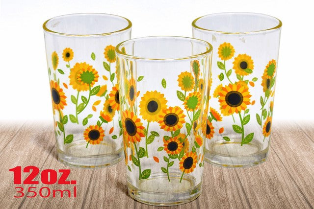 VASO VIDRIO GIRASOL 12OZ
