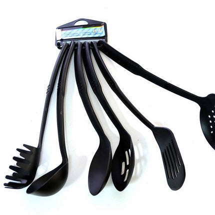 SET DE COCINA NEGRO 6PCS