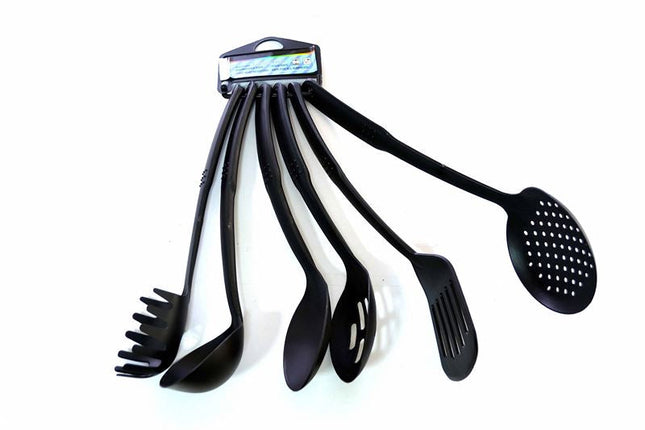 SET DE COCINA NEGRO 6PCS