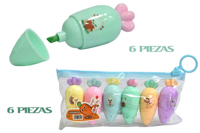 5806 SET DE 6 RESALTADORES ZANAHORIA