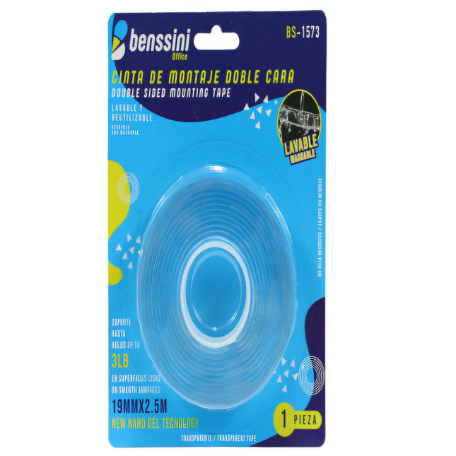 Cinta doble cara transparente