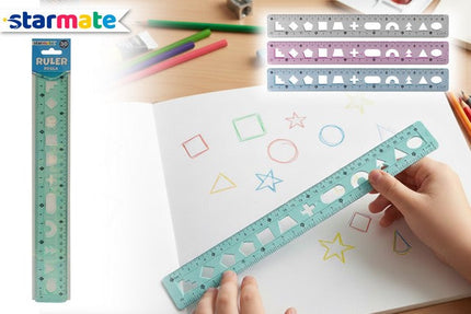 REGLA 30cm CON FIGURAS DOCENA