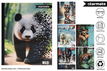 34 CUADERNO OSO TIGRE 19*24cm