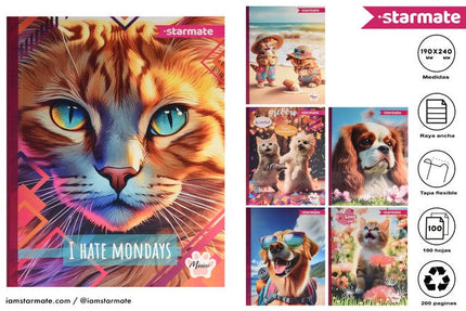 40 CUADERNO17*23cm ANIMALES