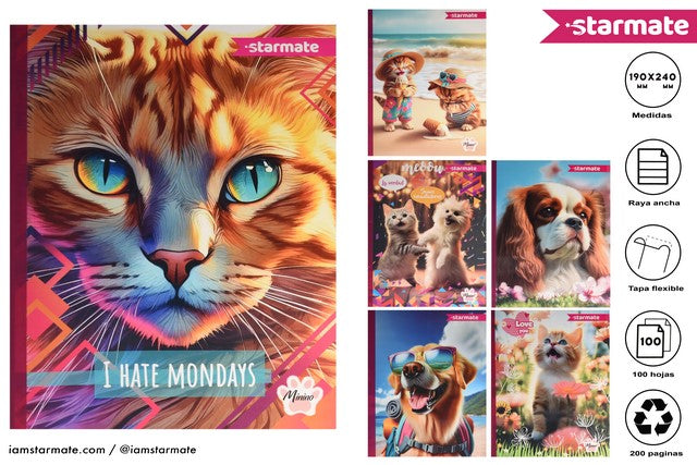 40 CUADERNO17*23cm ANIMALES