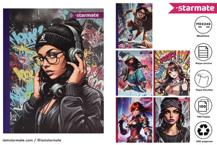 41  CUADERNO 17*23cm MUJERES