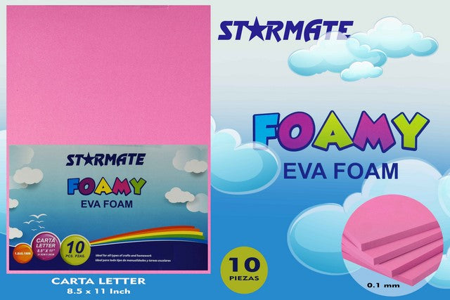Foamy liso colores tamaño carta x10