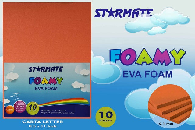 Foamy liso colores tamaño carta x10