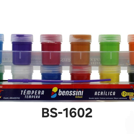 TEMPERA 20gr 12 COLORES