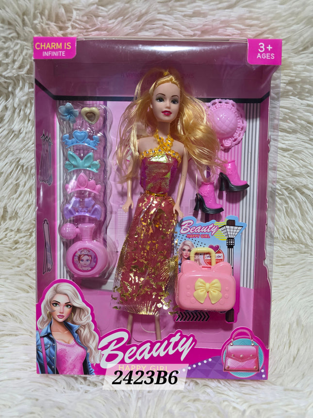 23B6 Muñeca con cartera y accesorios