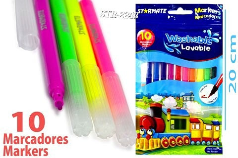 Marcadores lavable 10pcs