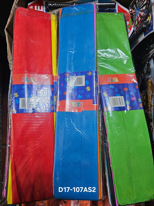 Papel crespón surtido 10 colores