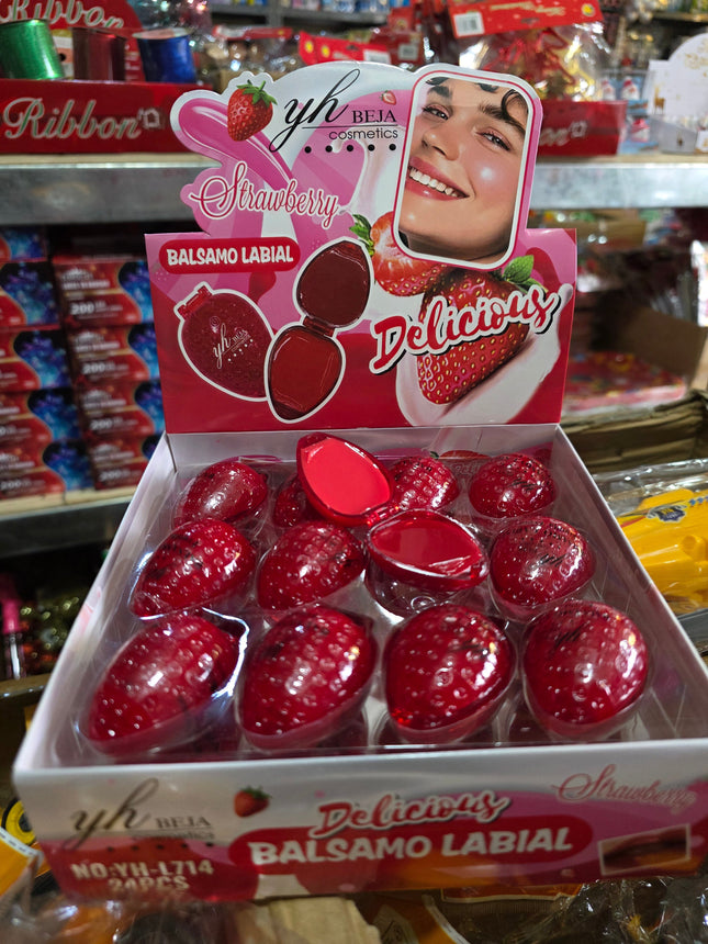 2 Brillo labial fresa